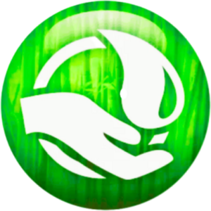 Hygiene icon with a hand and big water drop motief